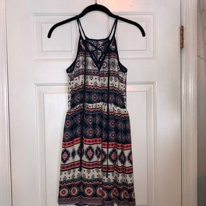 XS Tie Up Red White and Blue Dress